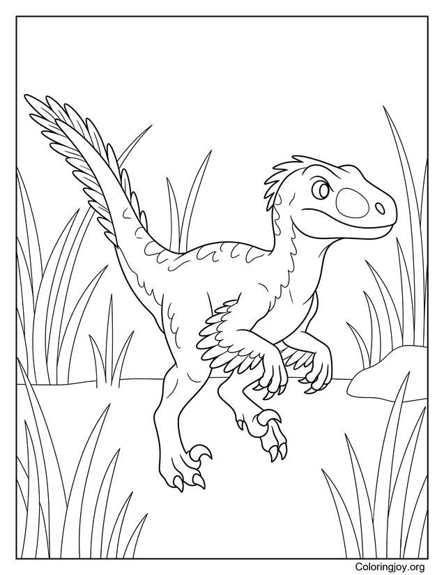 Utahraptor-Jagd im hohen Gras