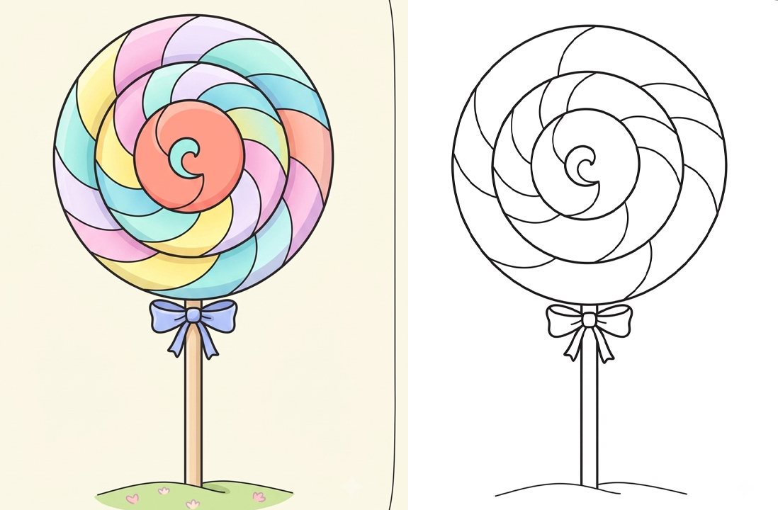 Lollipop Coloring Pages (24 Free Printables PDF)