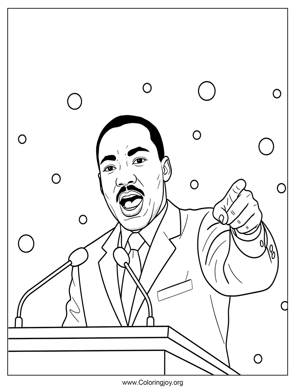 Dr.Martin Luther King speaking passionately