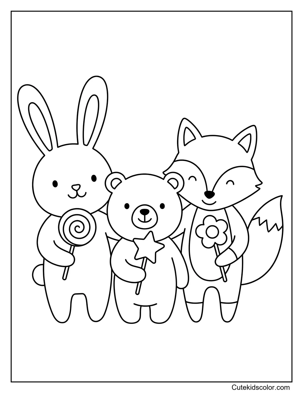 Animal Friends with Lollipops