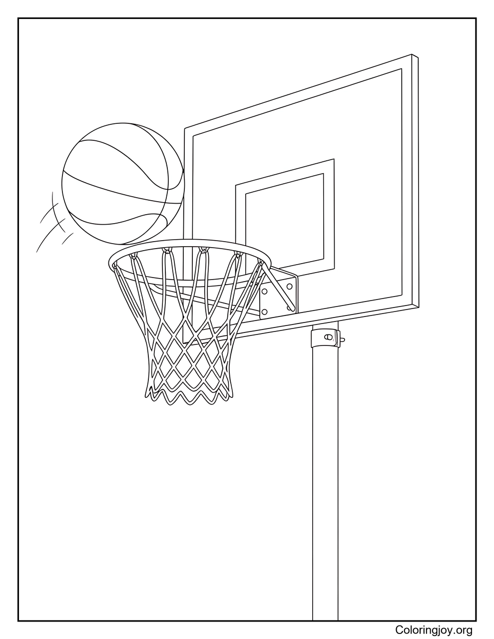 Basketball and Hoop