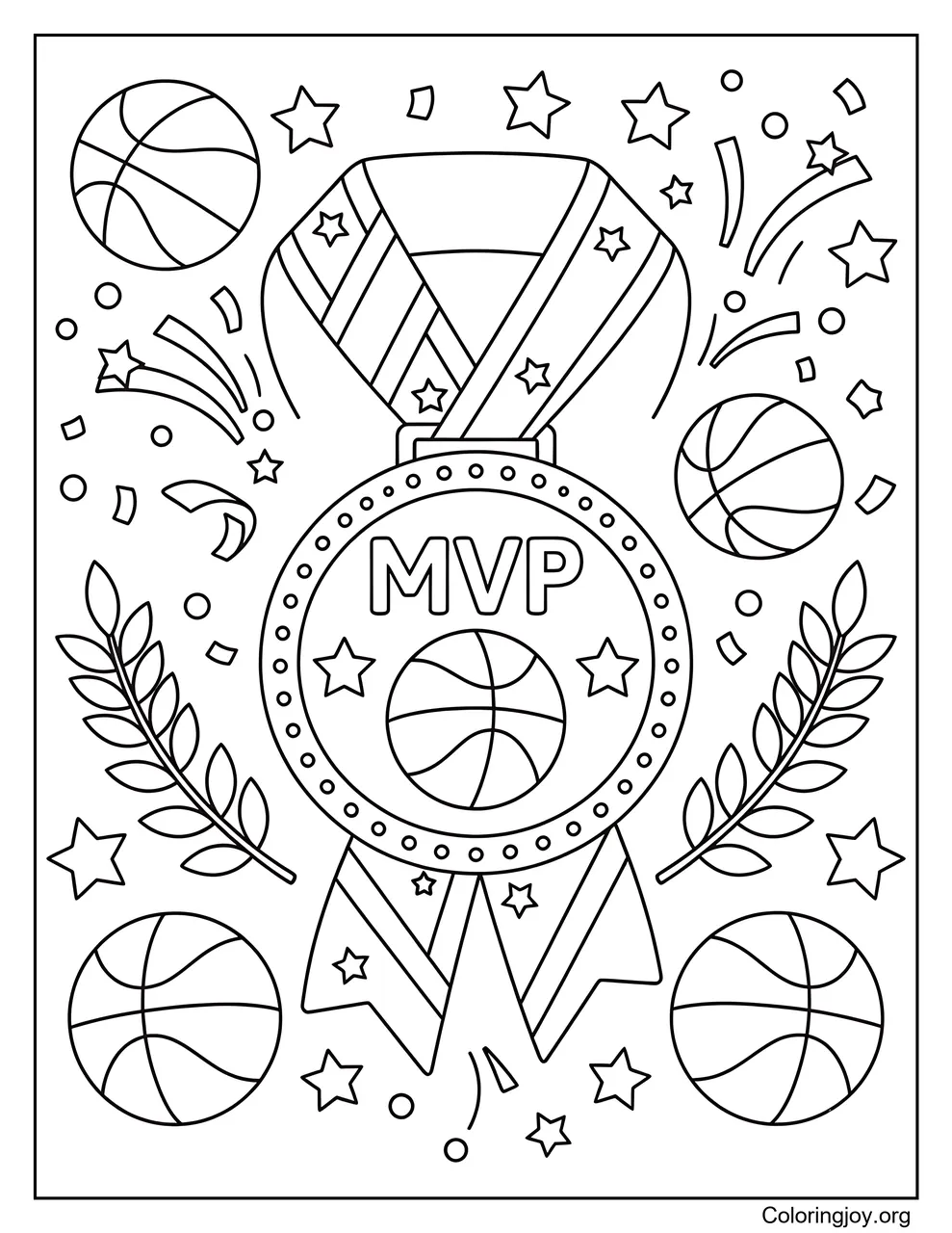 Basketball MVP Medal