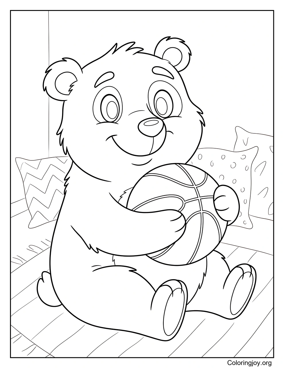 Bear Playing Basketball
