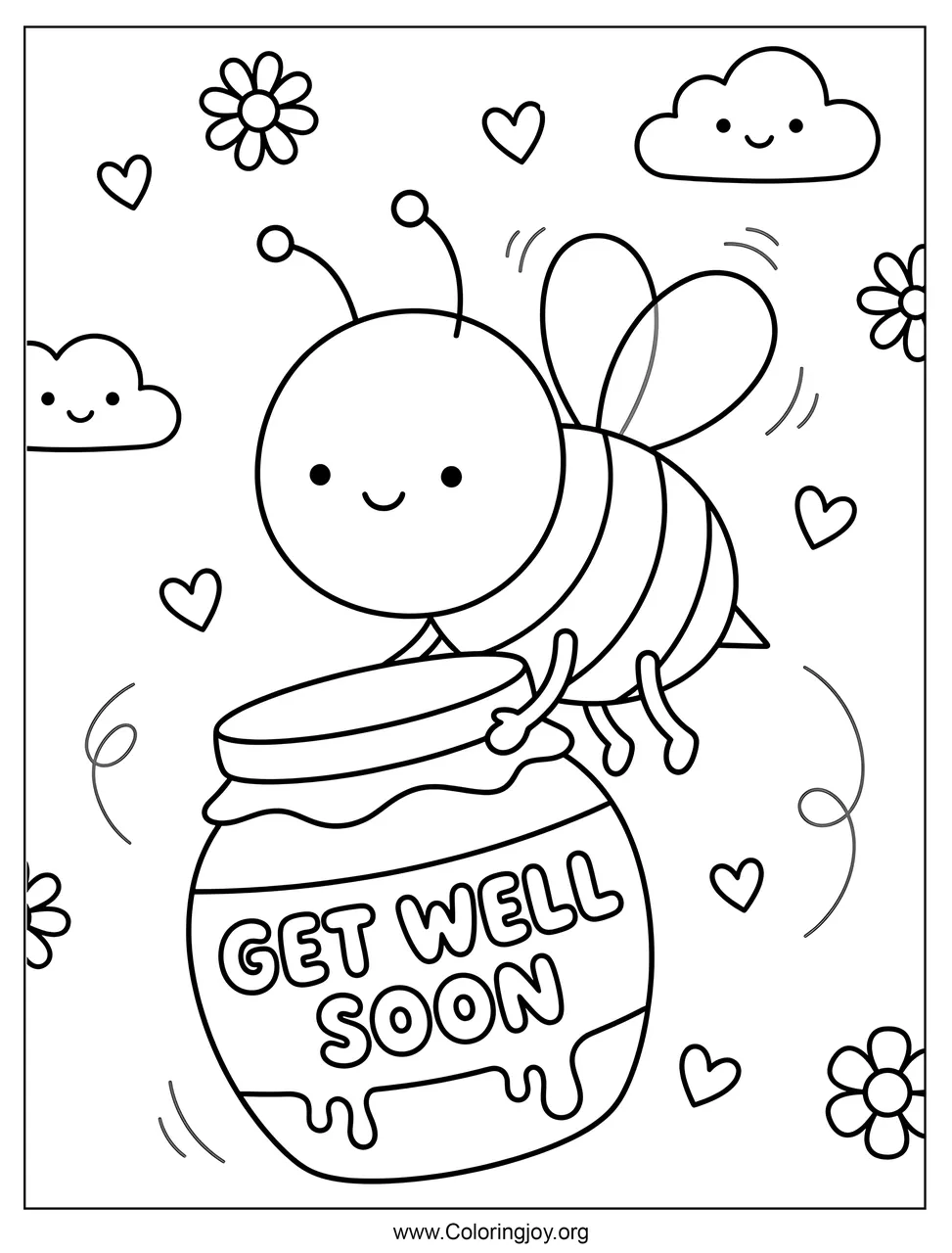 Bee Carrying a Honey Jar