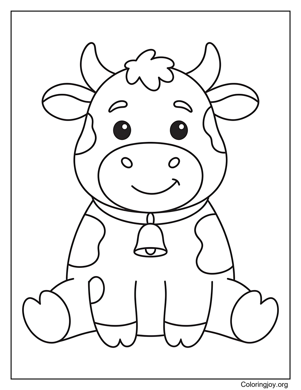 Bring this funny cartoon cow to life with your favorite colors.