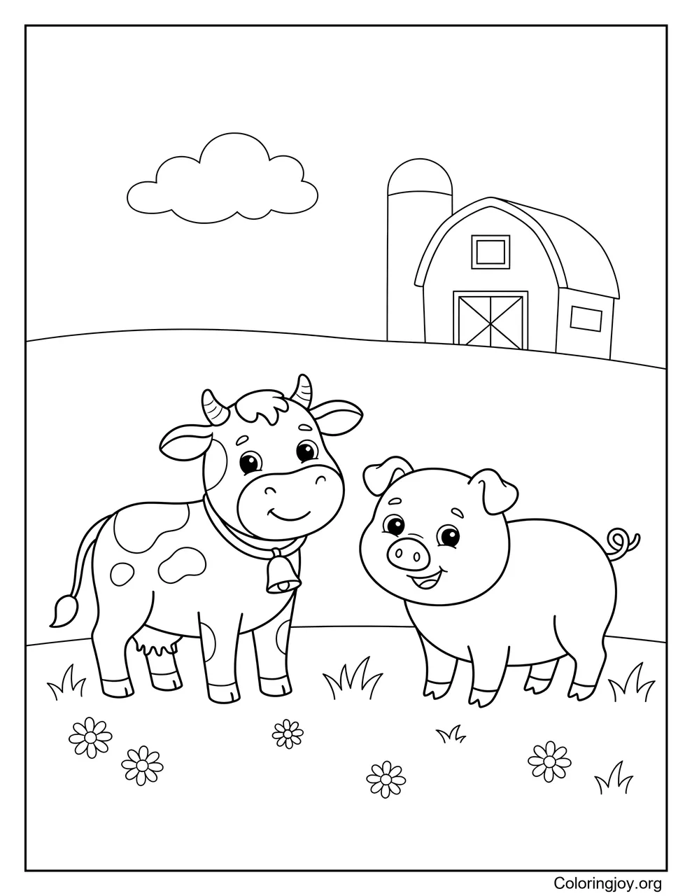 Cow and Pig Friends