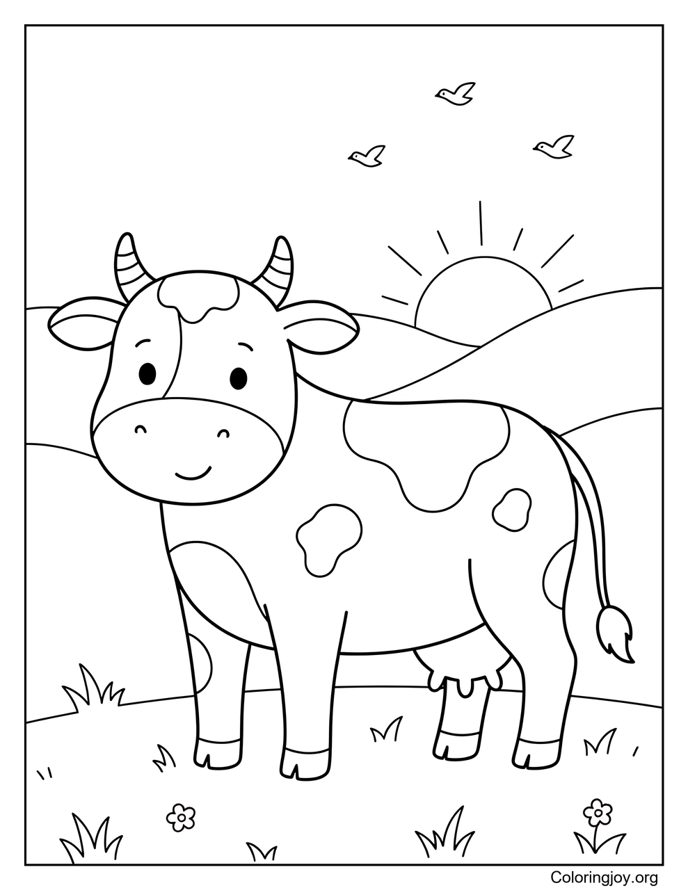 Cow at Sunrise