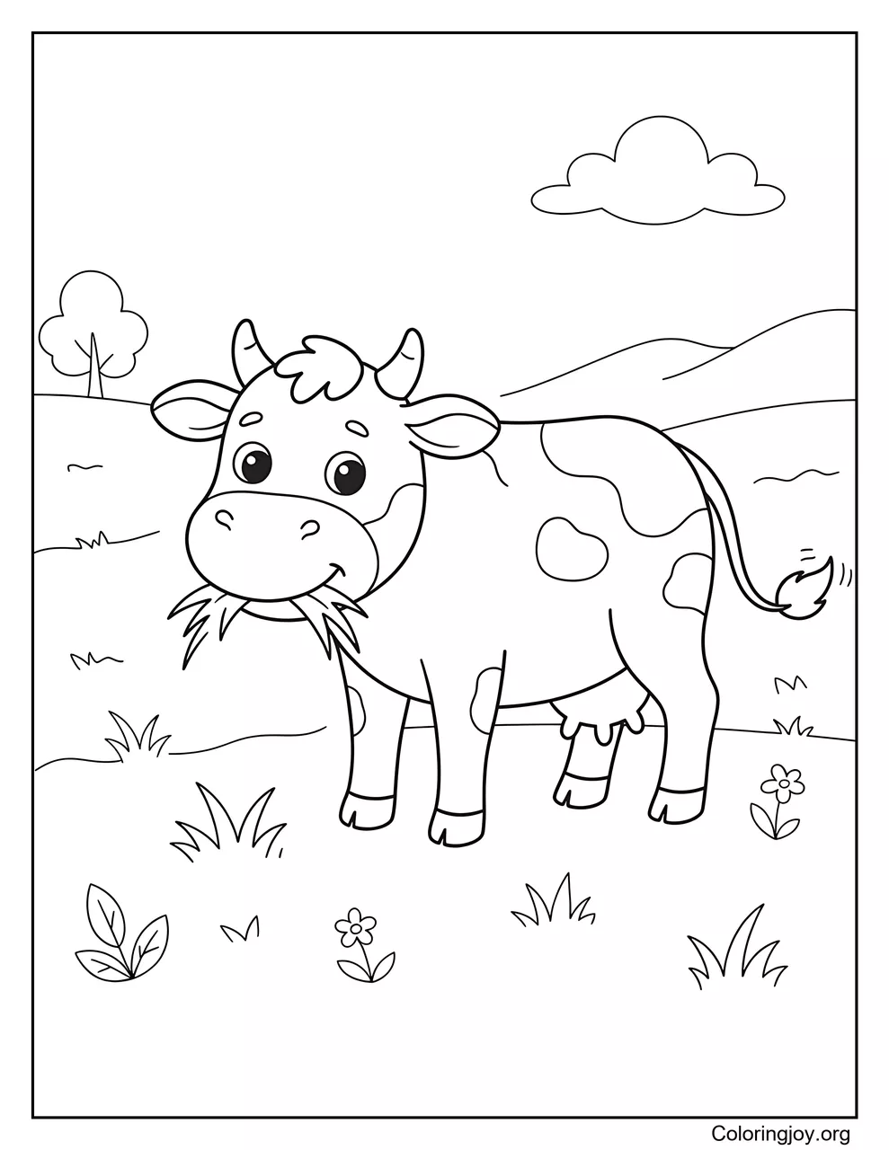 Cow Eating Grass