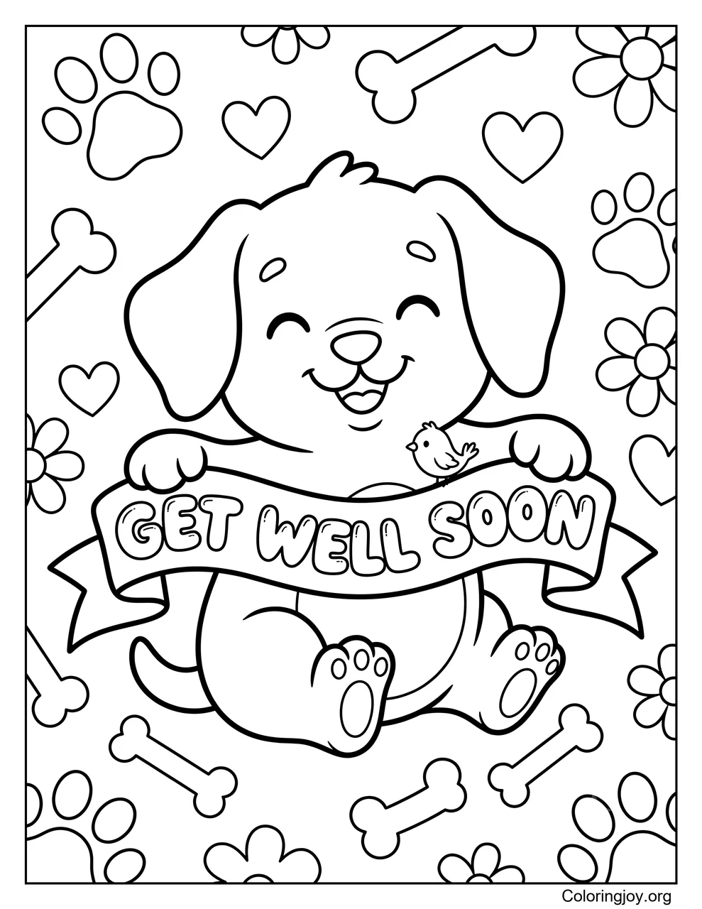 Cute Puppy Saying Get Well Soon