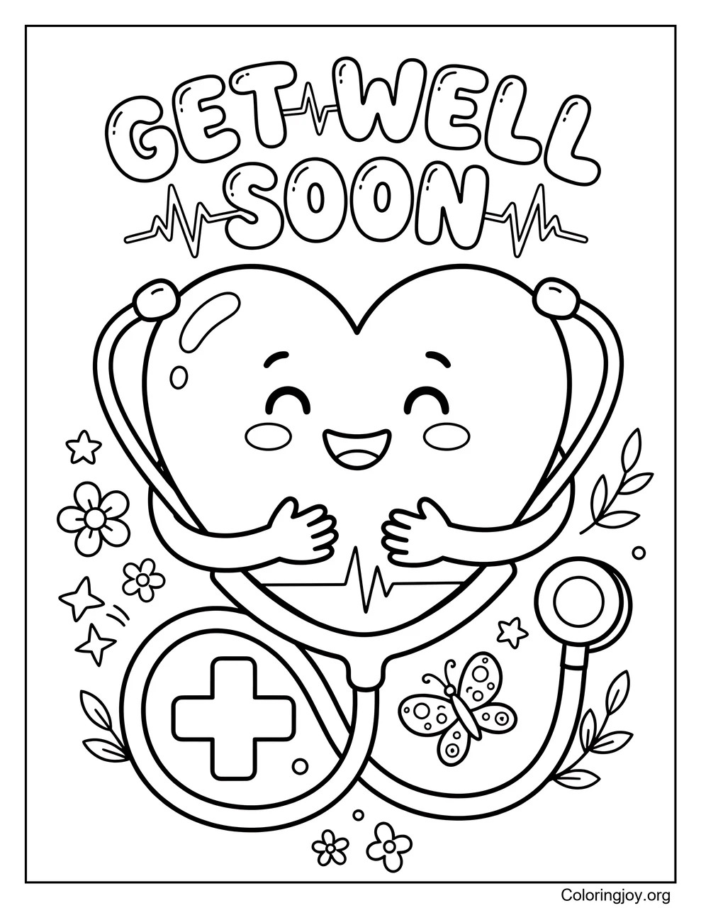 Cute Stethoscope and Heart