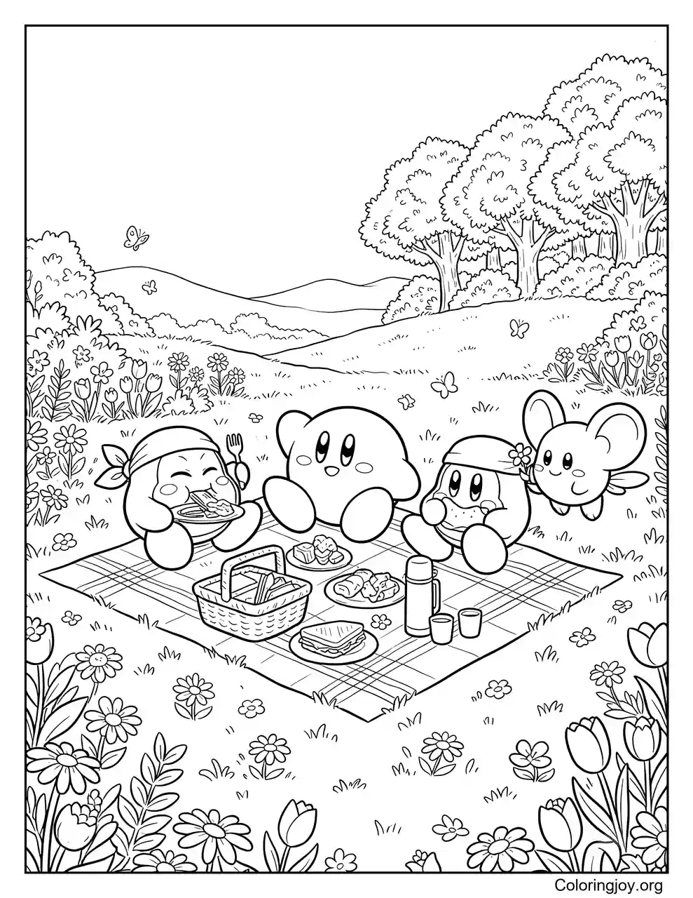 Aventura de picnic de Kirby