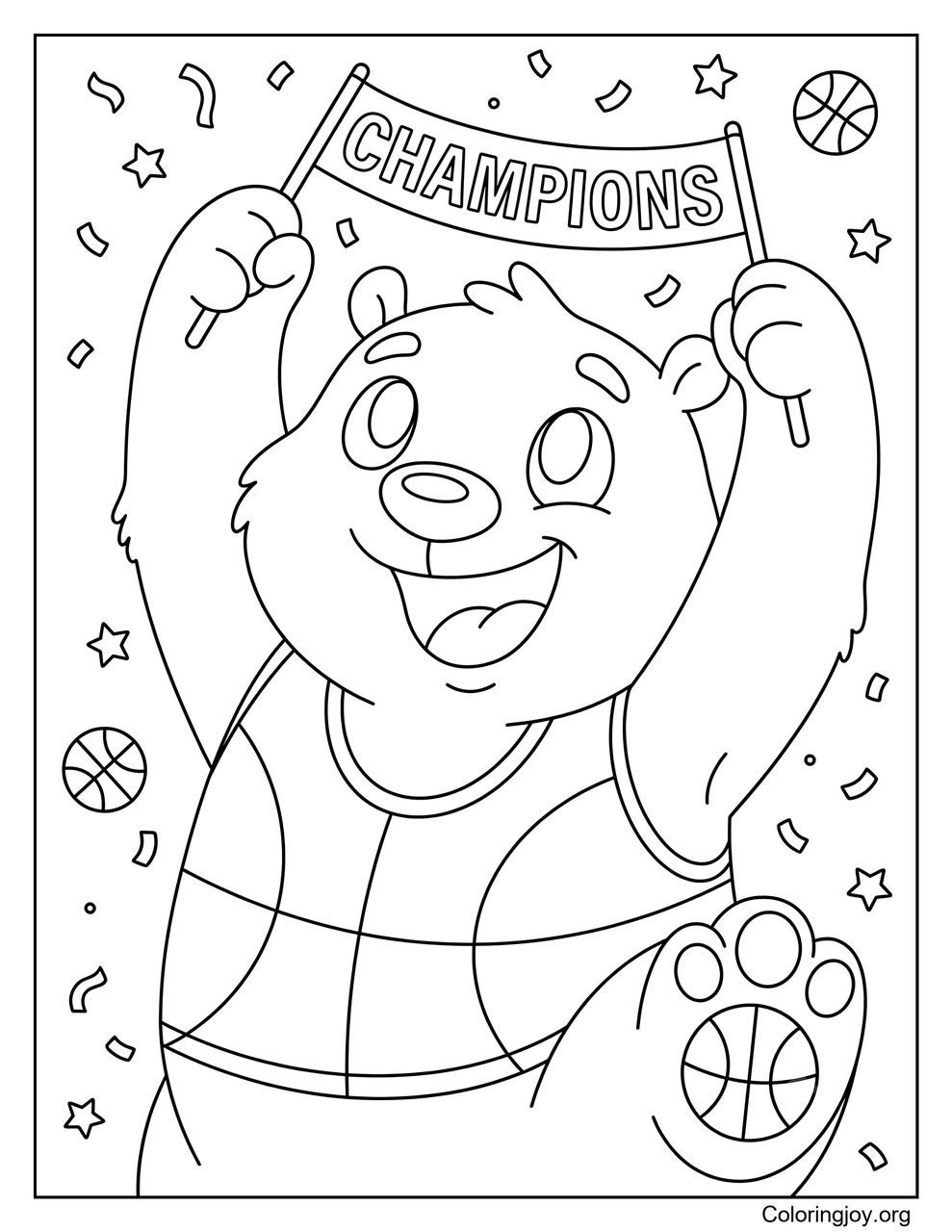 Bandera del campeonato de baloncesto