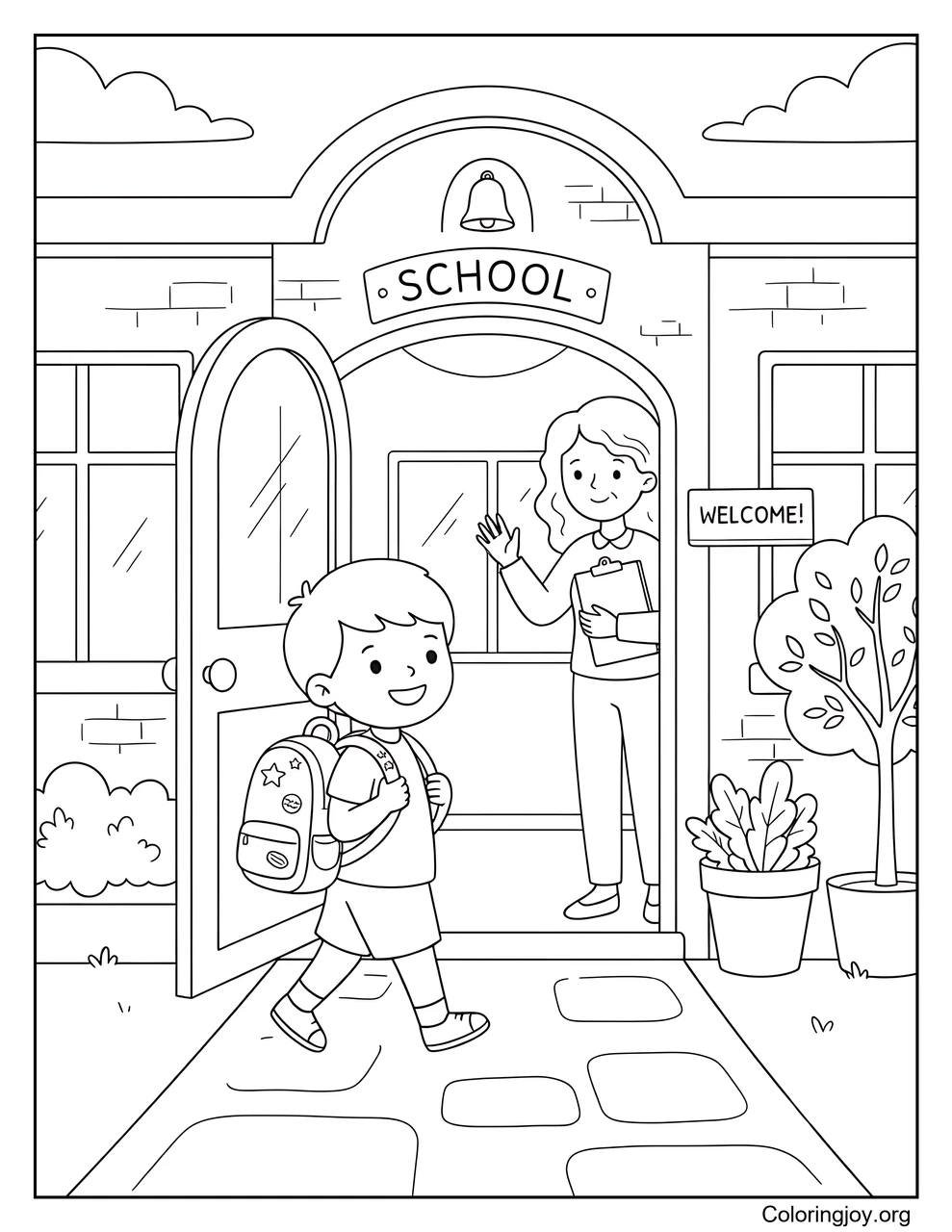 Caminando hacia la escuela