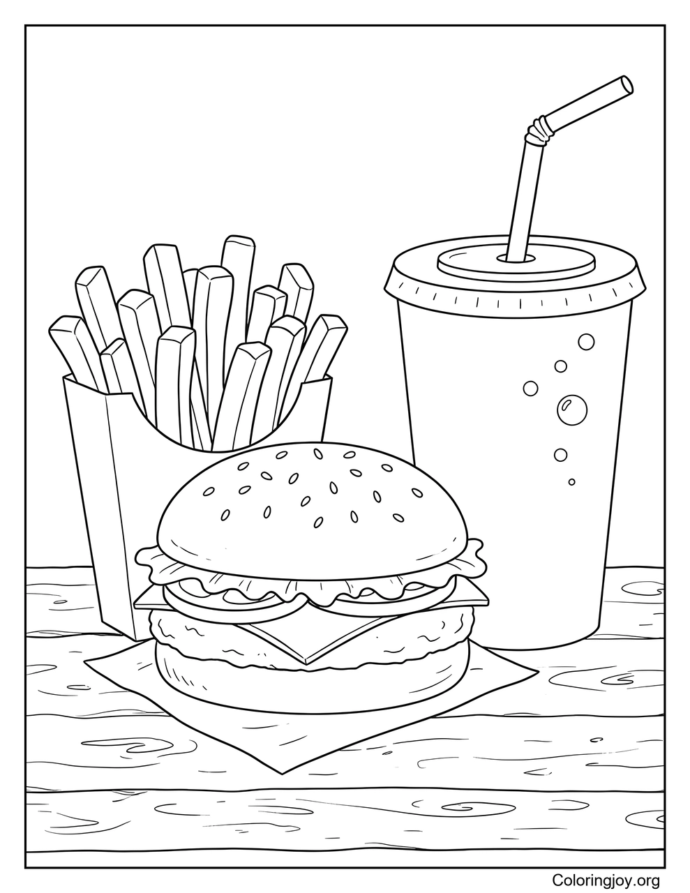 Comida combinada de papas fritas