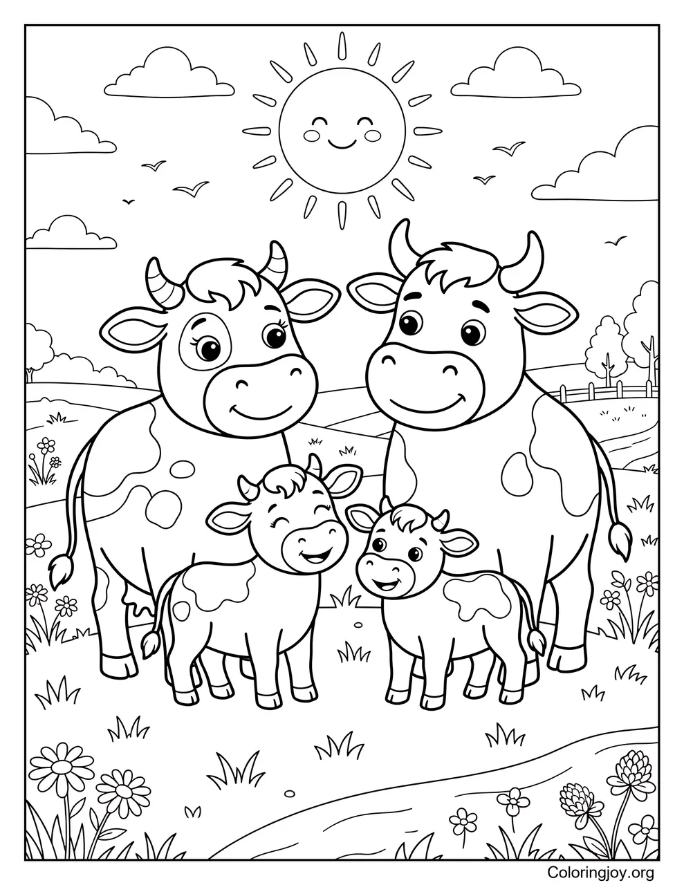 familia de vacas
