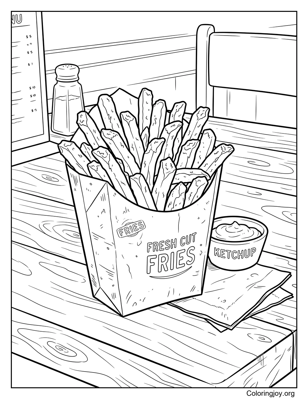 Papas fritas realistas