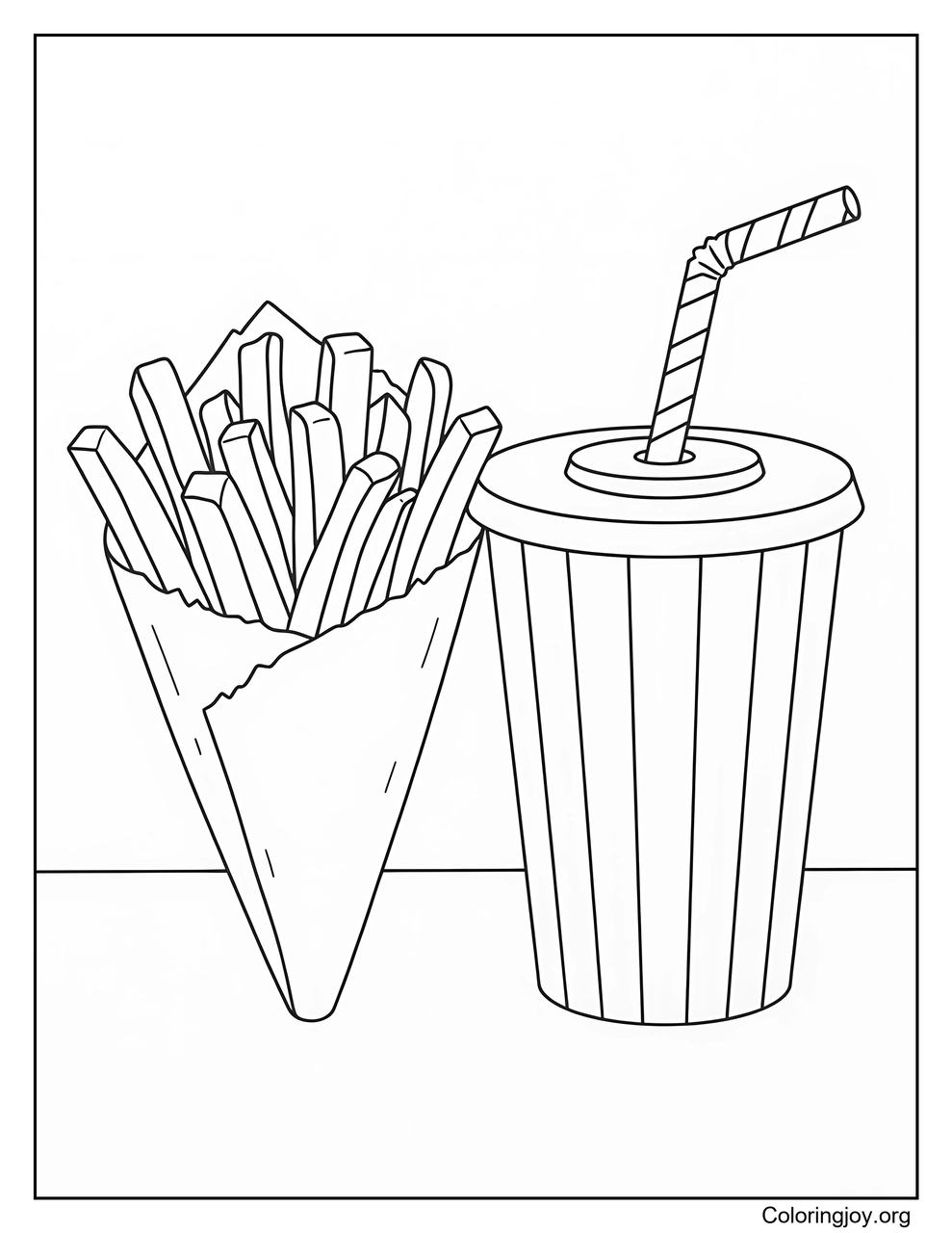 Papas fritas y refrescos