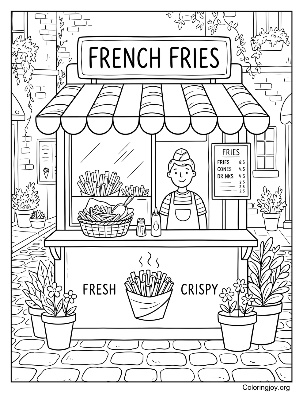 Puesto de patatas fritas