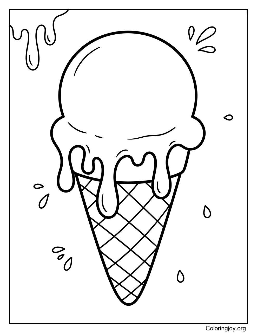 Un cono de helado derritiéndose