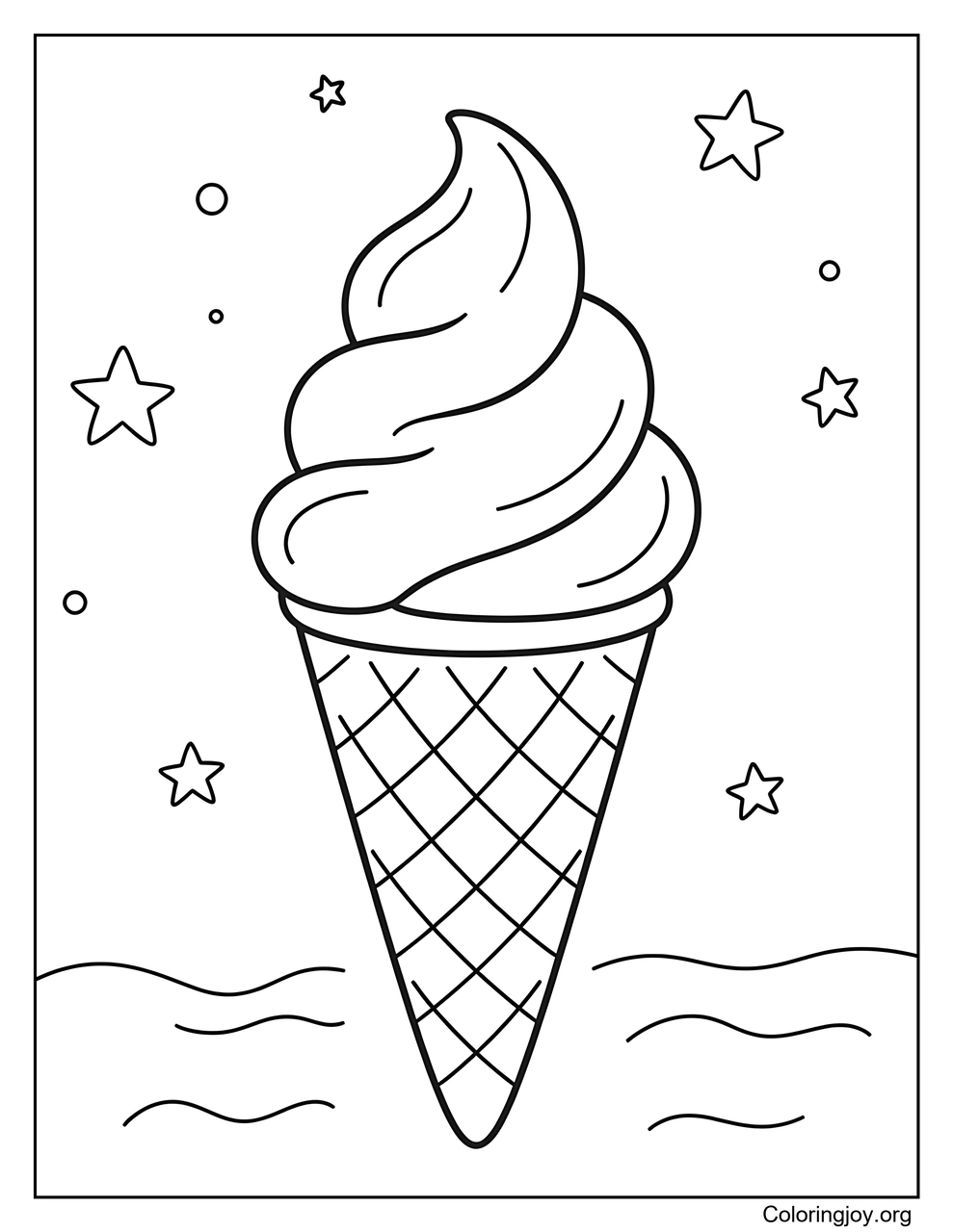 Un cono de helado suave
