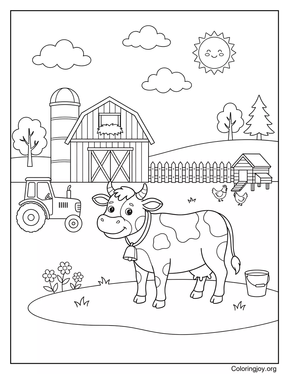 Farm Scene Cow