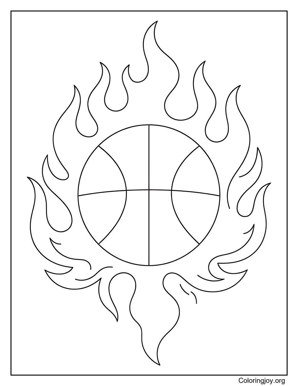 Flaming Basketball