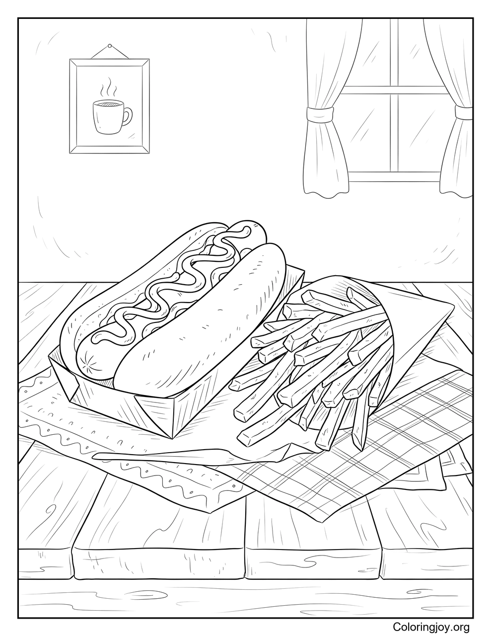 French Fries and Hot Dog
