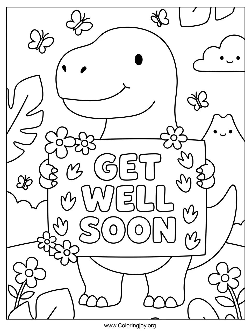 Get Well Soon Dinosaur