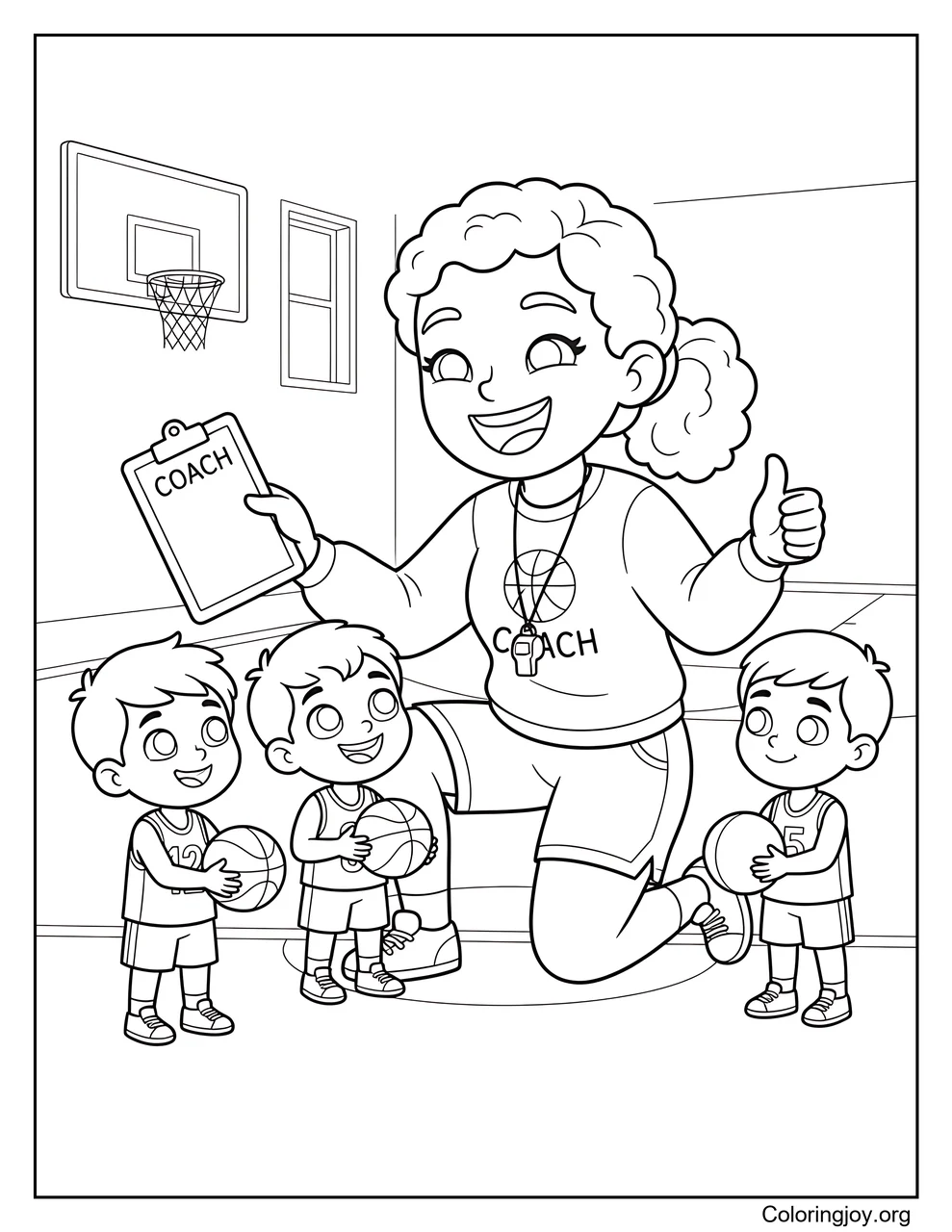 Girl Basketball Coach