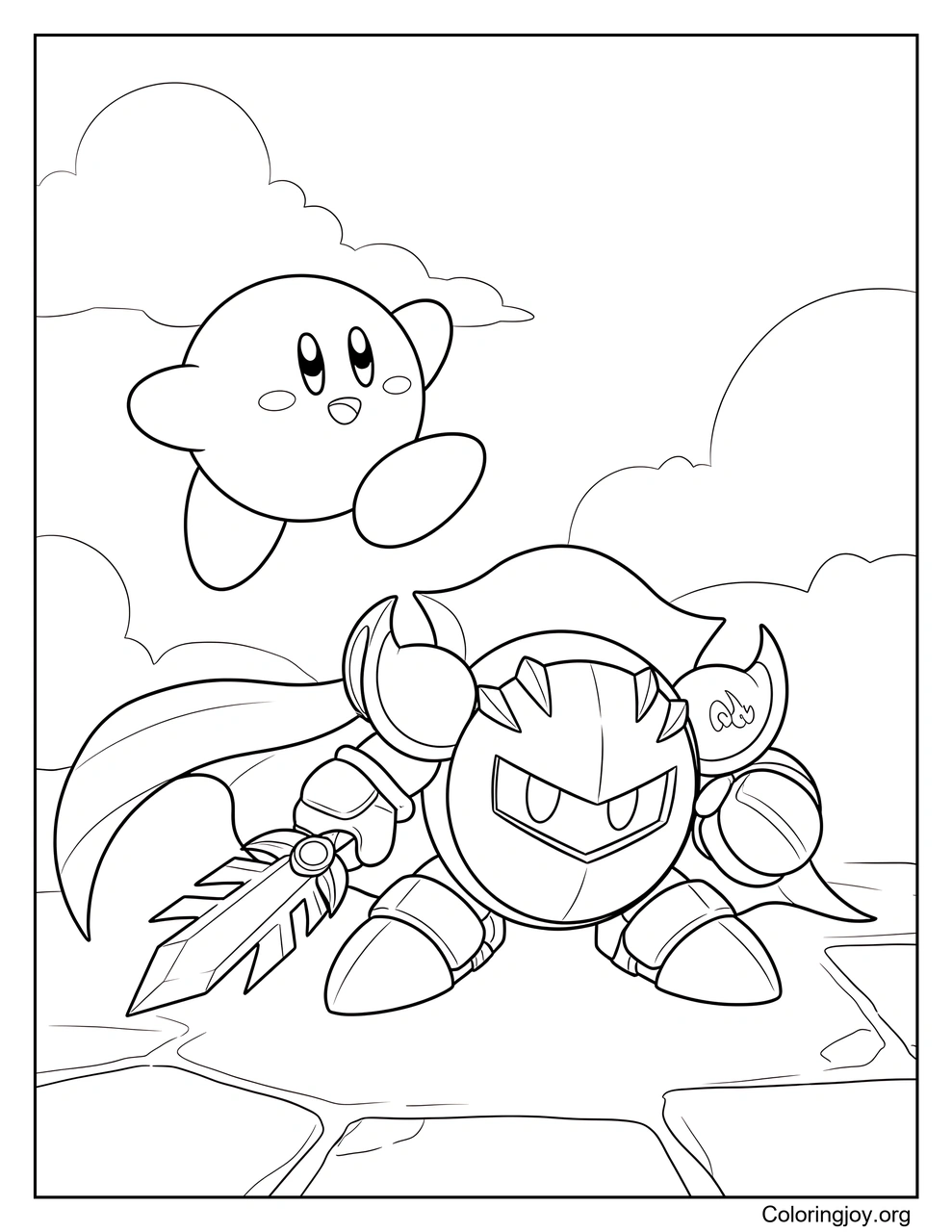Meta Knight and Kirby