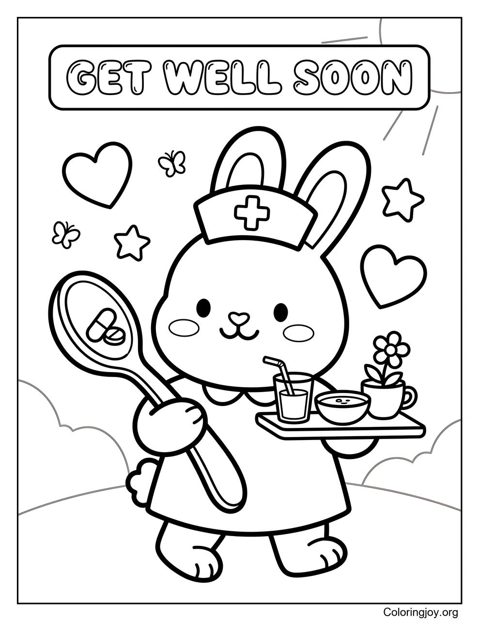 Nurse Bunny Bringing Medicine