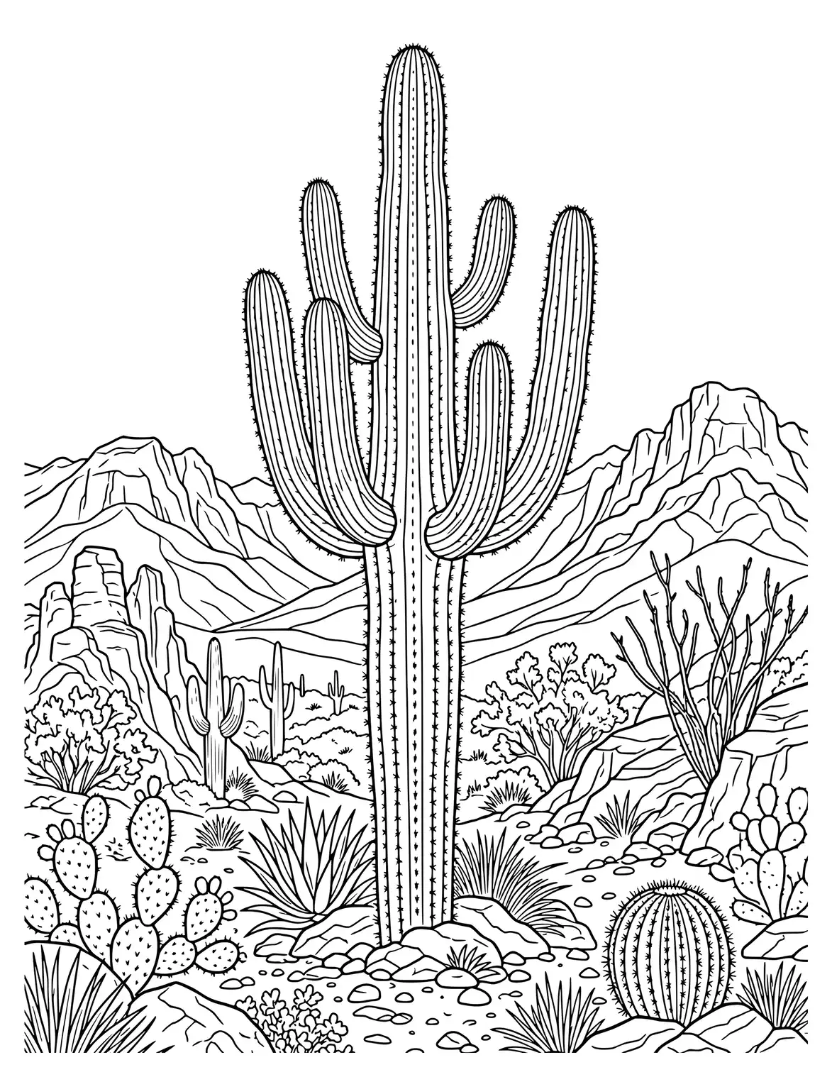 Simple round cactus inside a flower pot.