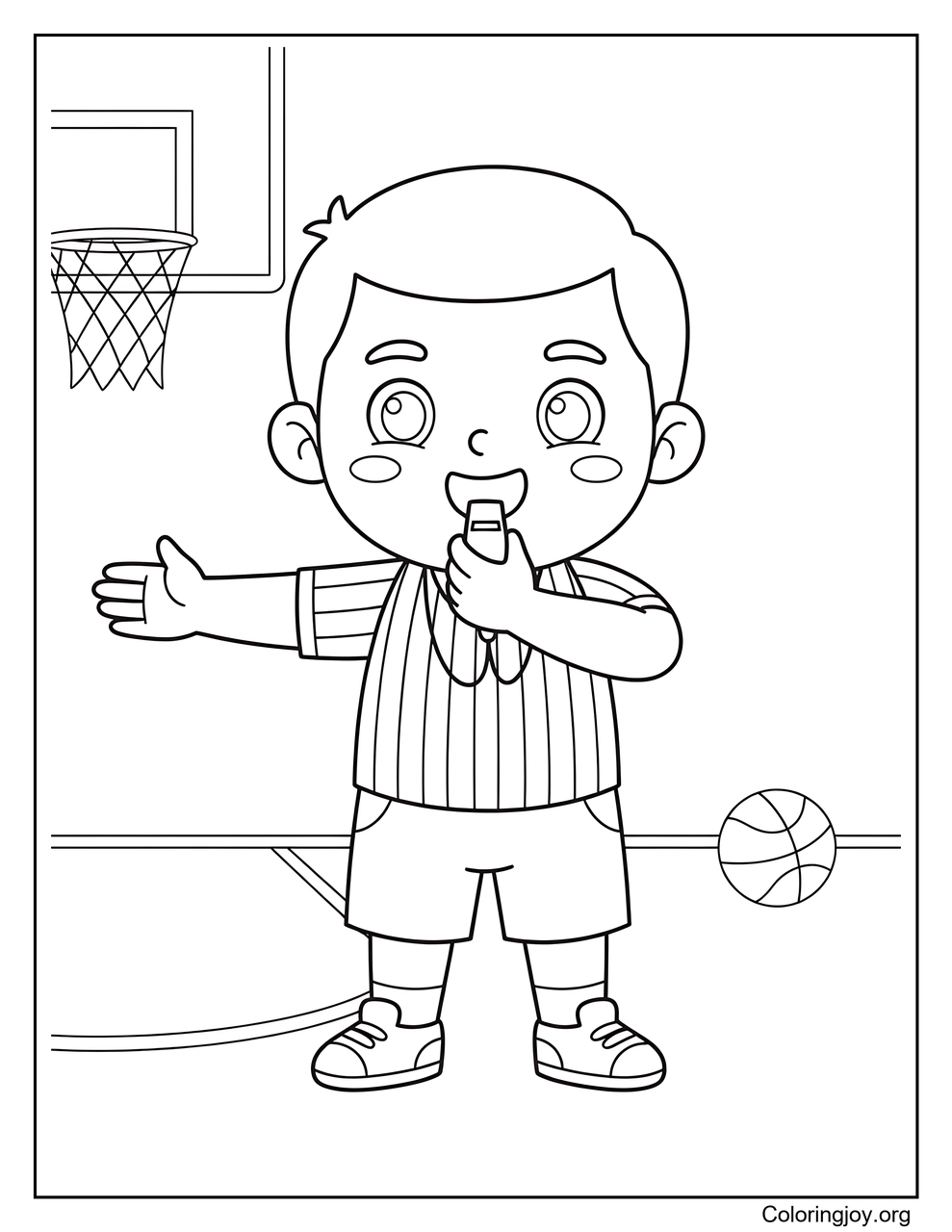 Referee Blowing Whistle