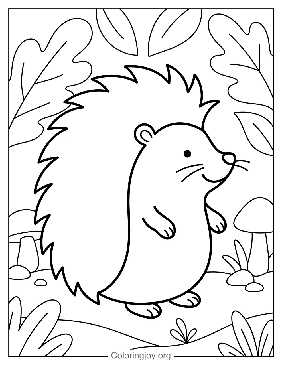 Simple Hedgehog Outline