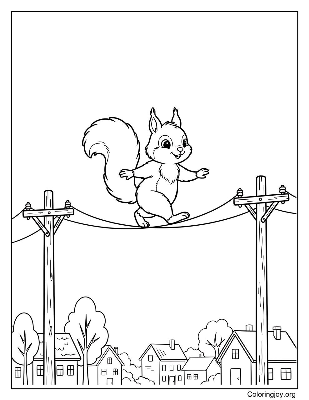 Balancing on a Telephone Wire with a Squirrel
