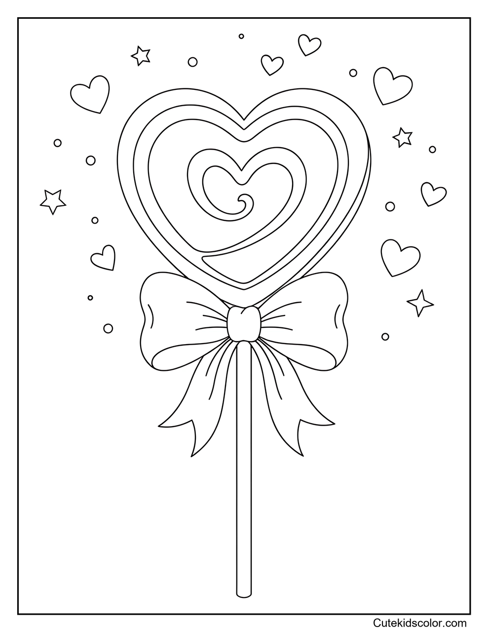 Valentine's Heart Lollipop with Bow