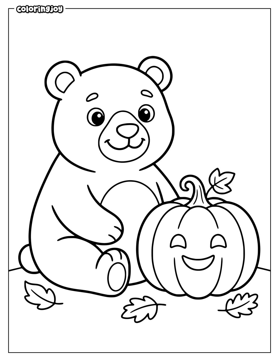 Autumn Turkey Coloring Page
