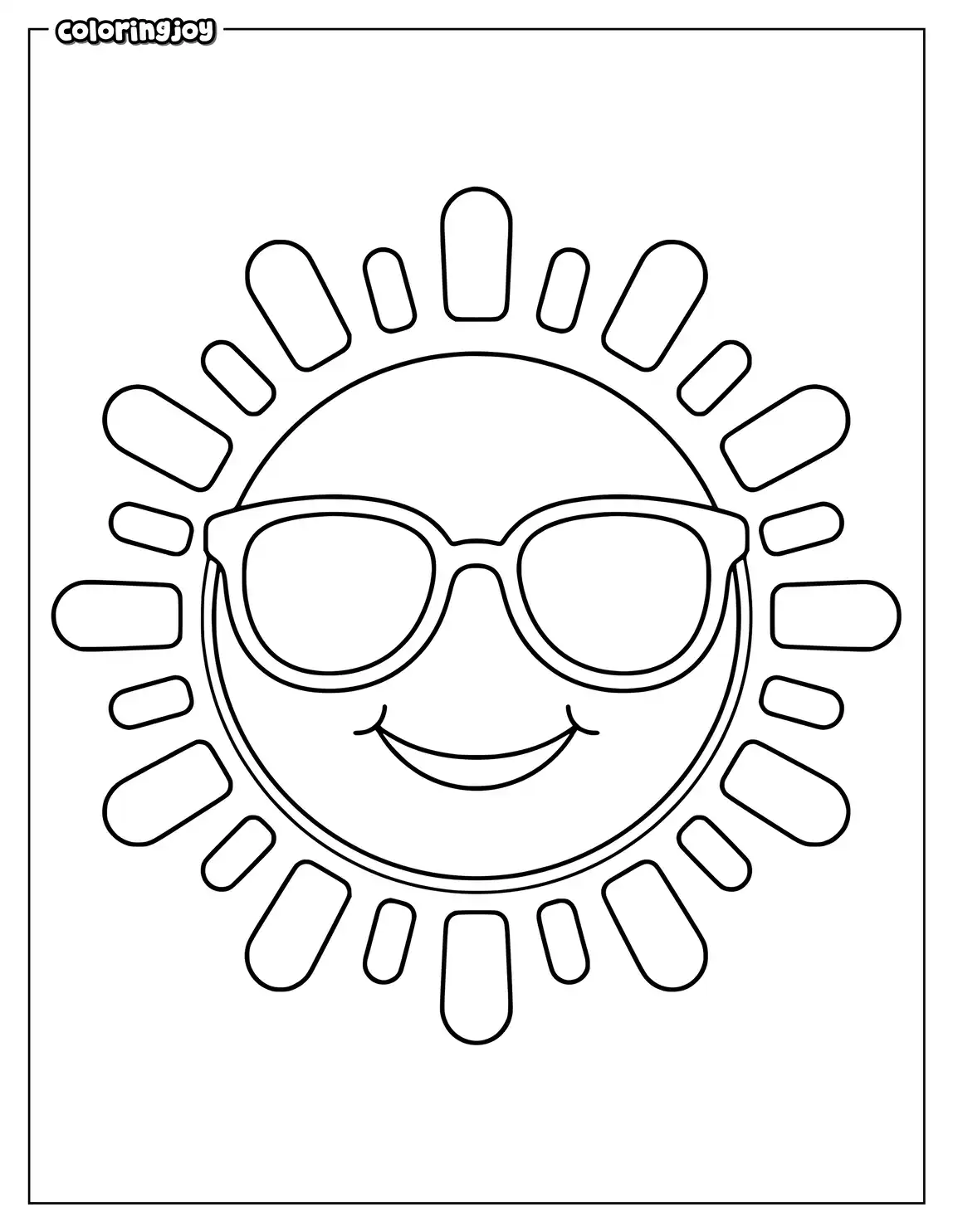 Cool sun wearing oversized sunglasses.