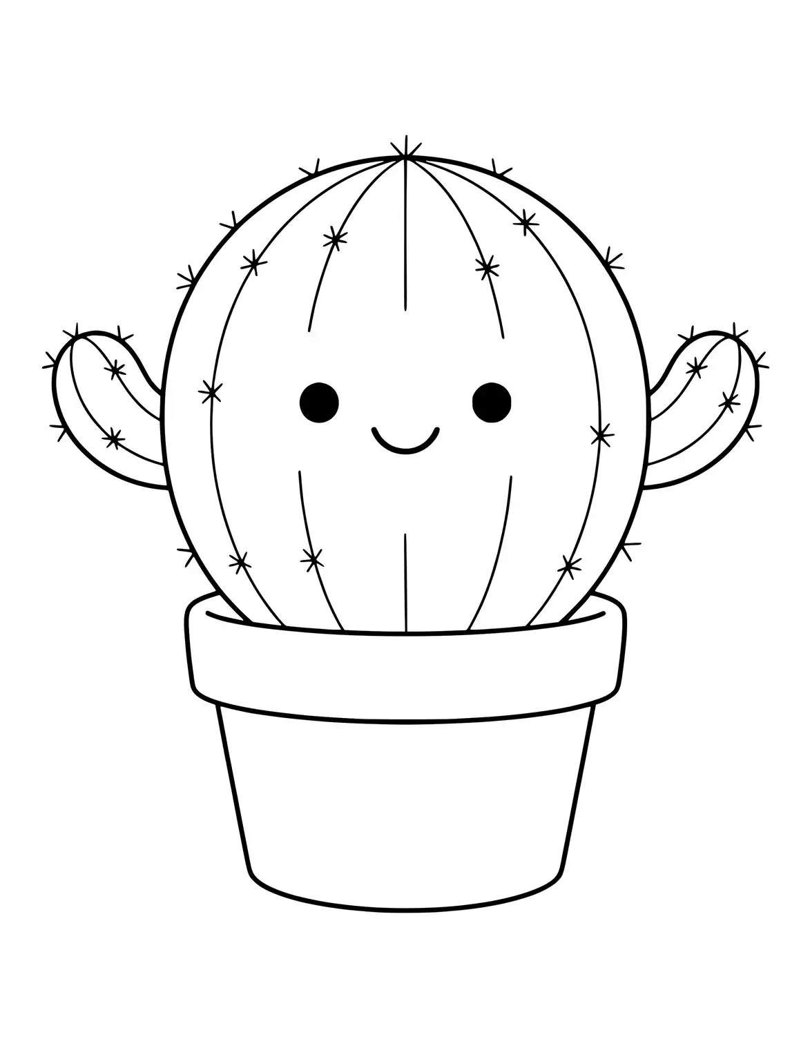 Cheerful cartoon cactus for kids.