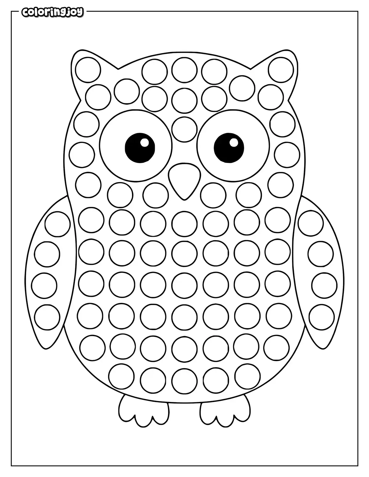 Owl Do a Dot Colorig Page