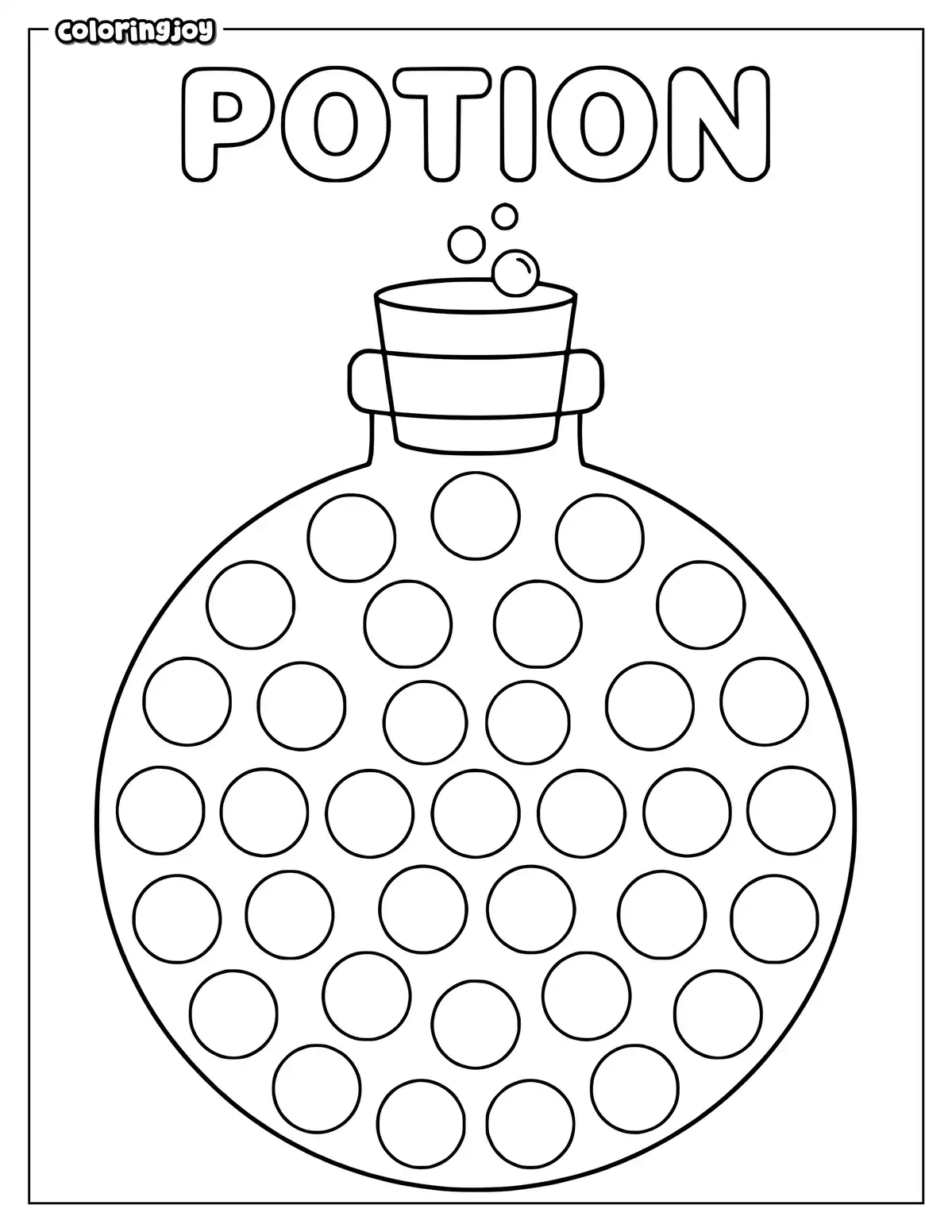 Potion Do A Dot Coloring Page