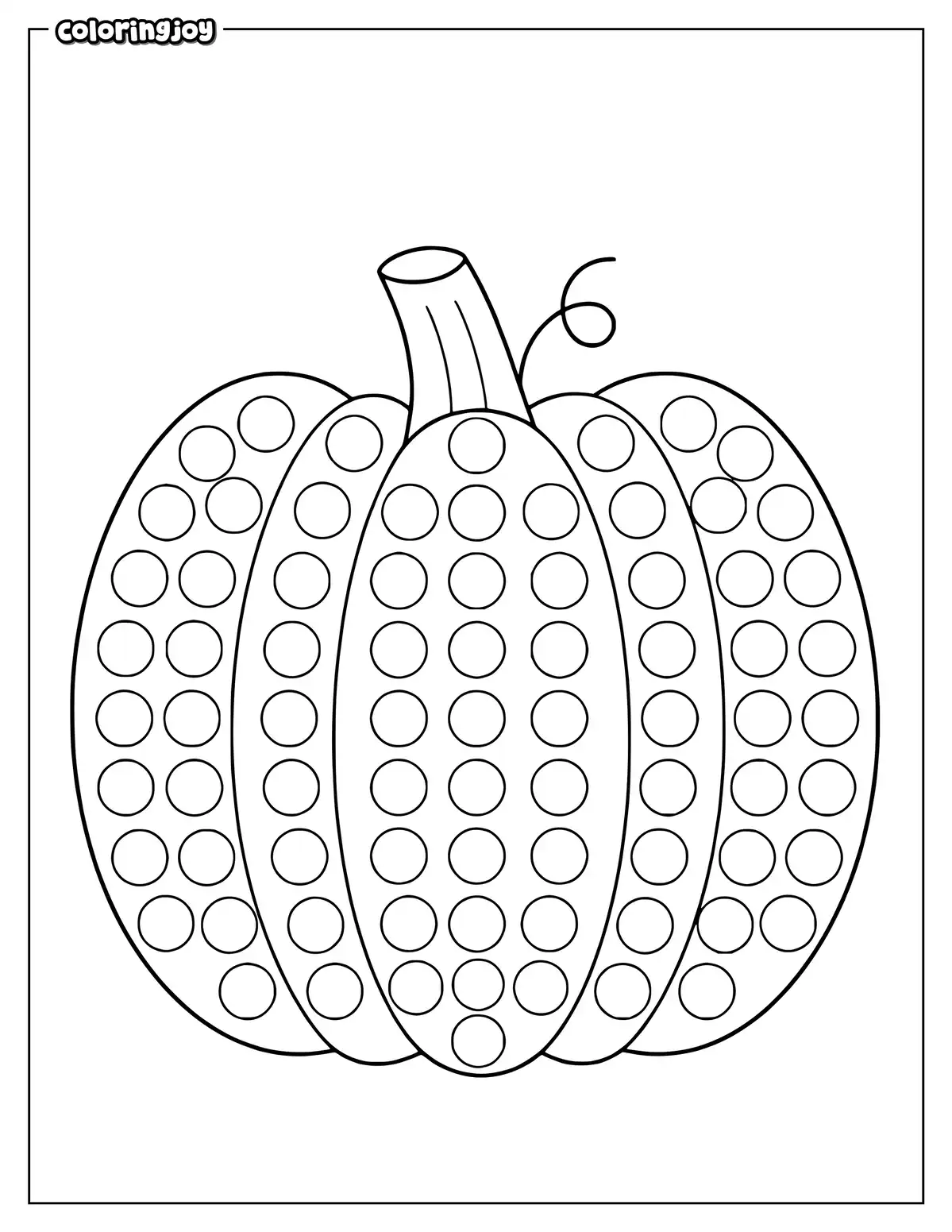 Pumpkin Do a Dot to color