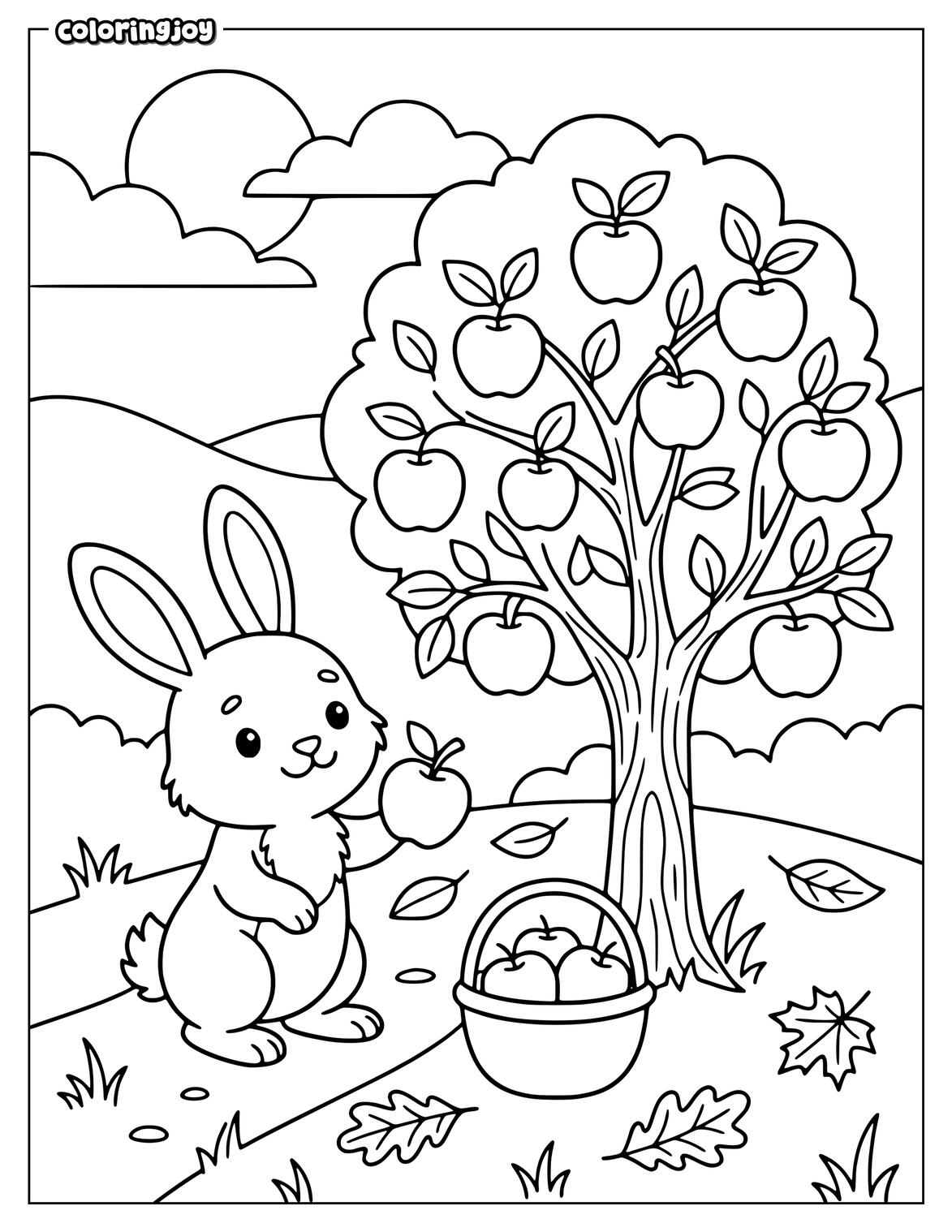 Rabbit Apple Picking Page