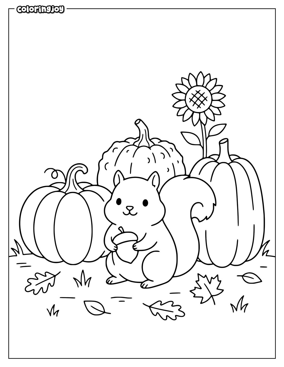Cute Fox Sitting On Path Coloring Page