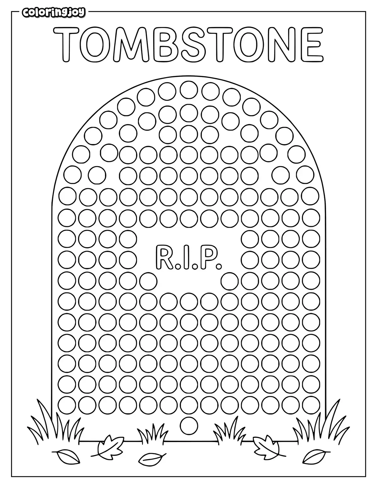 Tombstone Do A Dot Printable