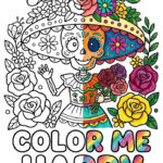 Day of the dead coloring pages