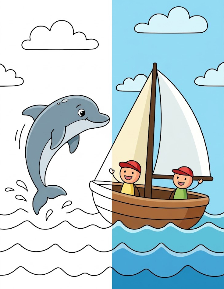 26 Dolphin Coloring Pages (Printable Free PDFs)