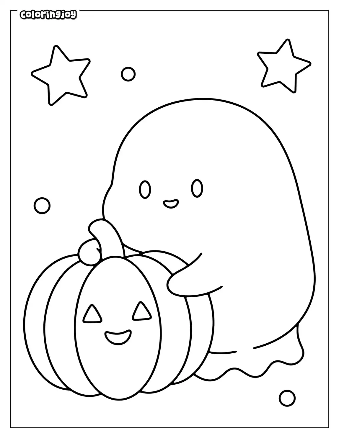 Baby Ghost Coloring Page to Print