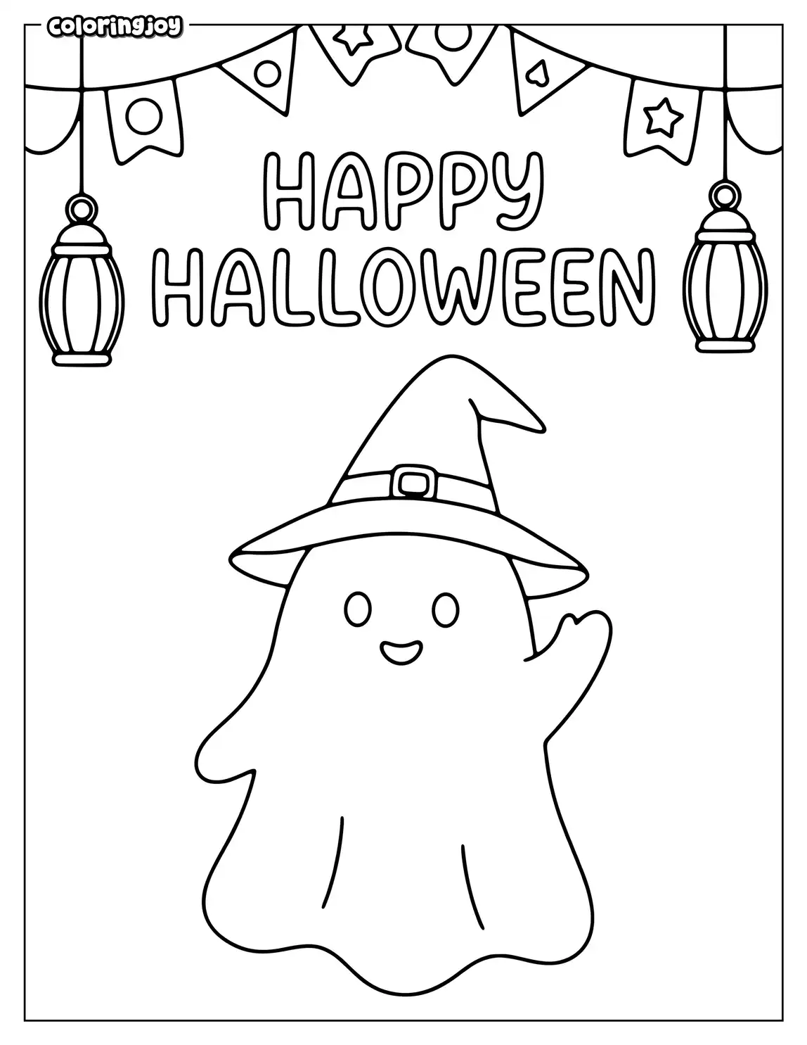 Happy Halloween Ghost Printable