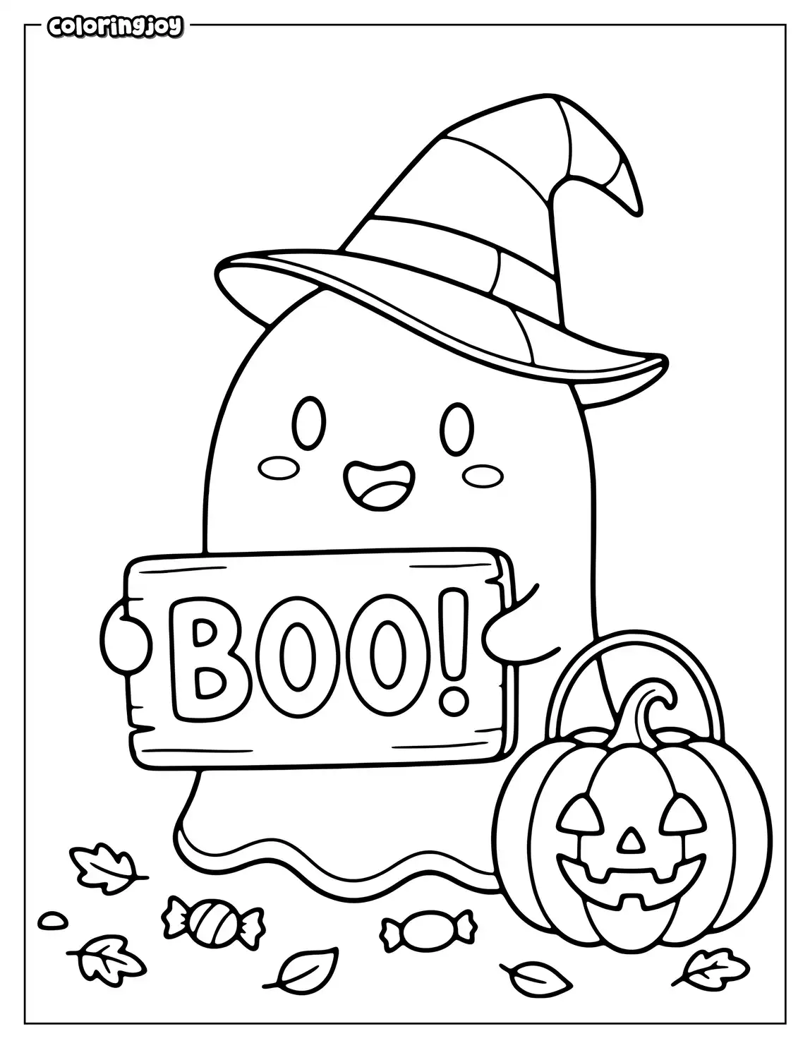 Kawaii Ghost Boo Printable